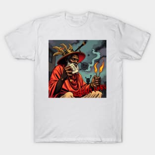 OBEAH MAN – FULL COLOUR – FETERS AND LIMERS – CARIBBEAN FOLKLORE EVENT DJ GEAR T-Shirt